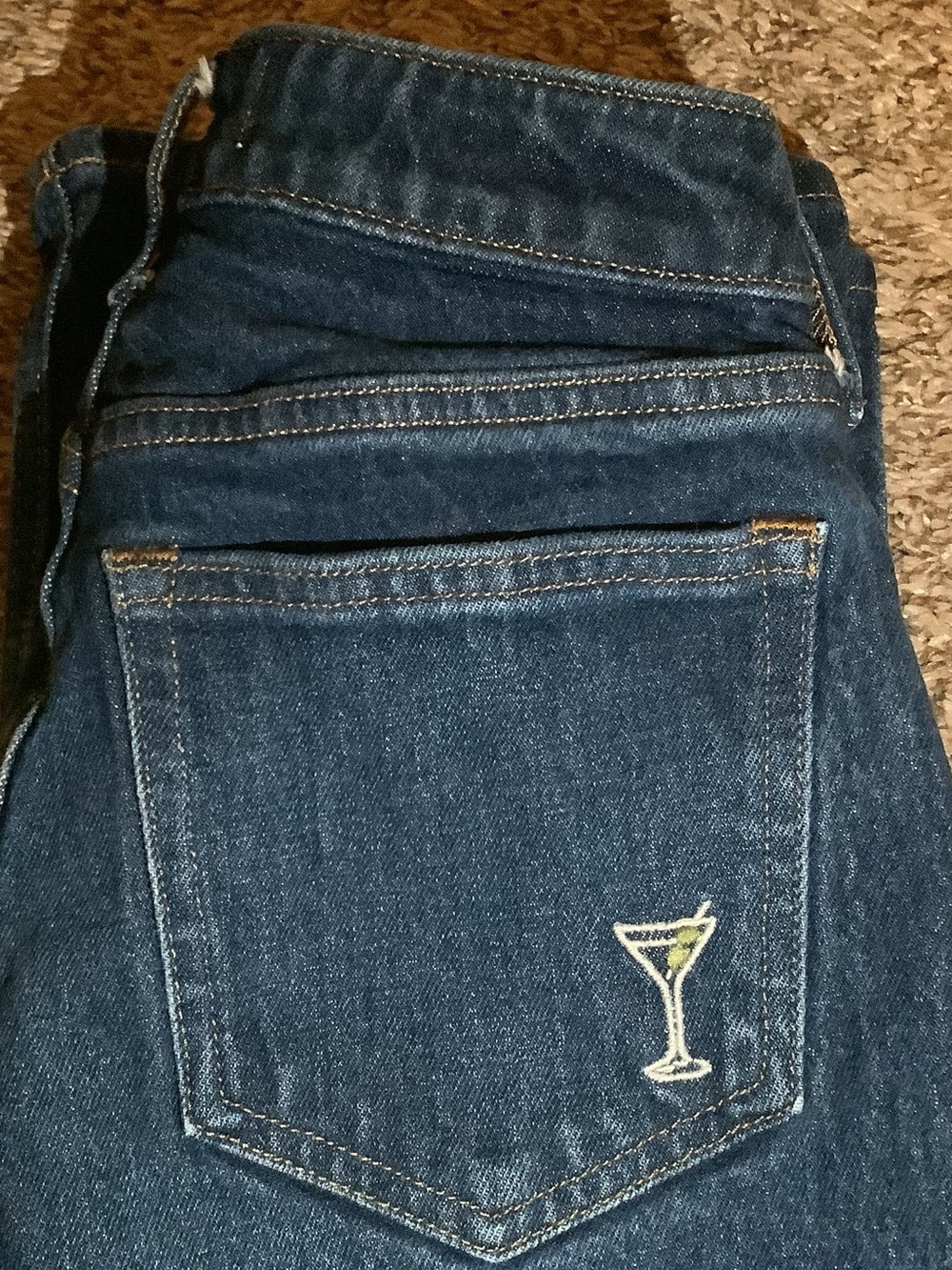 A&F curve love high rise 90's relaxed jeans, martini sewn logo, size: 24